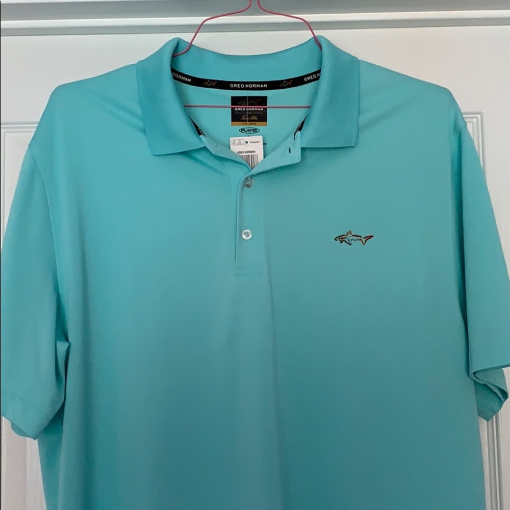 Teal Greg Norman Golf Polo - Picture 3 of 3